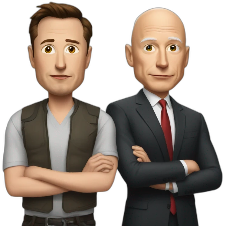 A war between elon musk and jeff bezos emoji