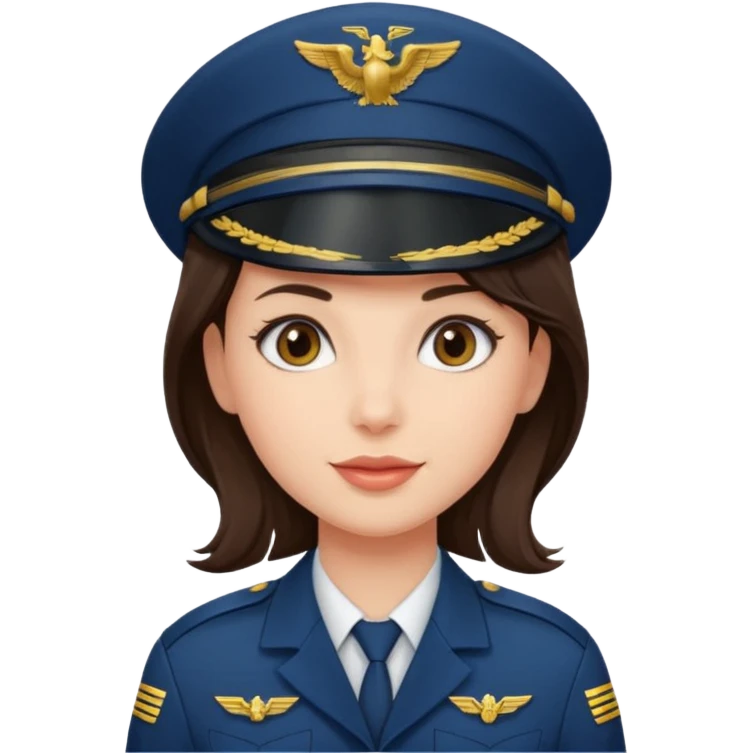 comercial pilot girl brunette emoji
