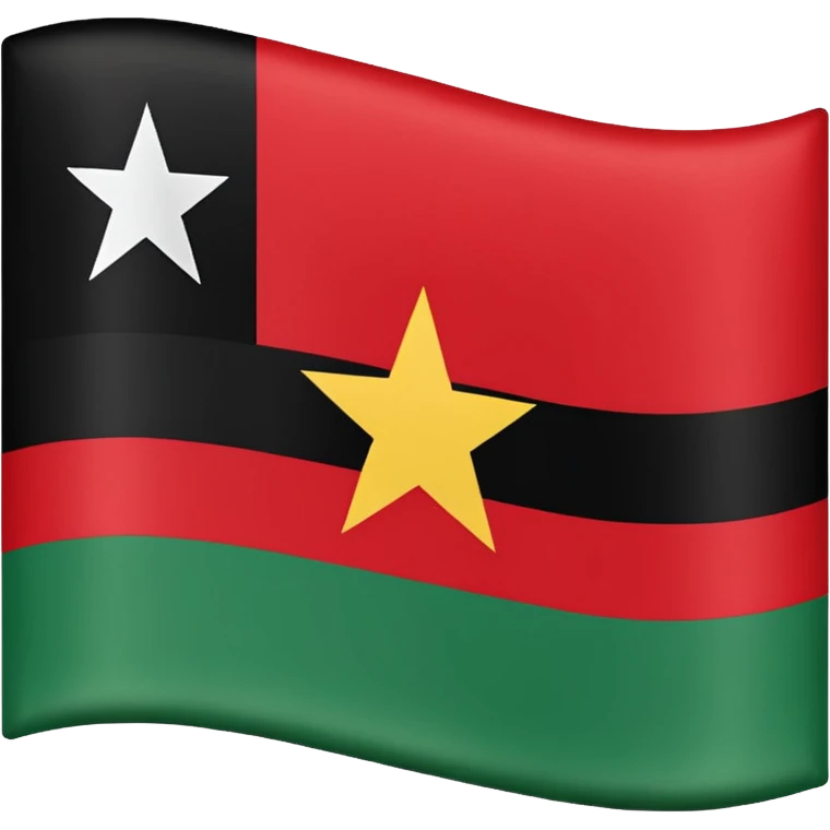 Pan African-African American Flag (Red-Black and Green horizontal stripes) emoji