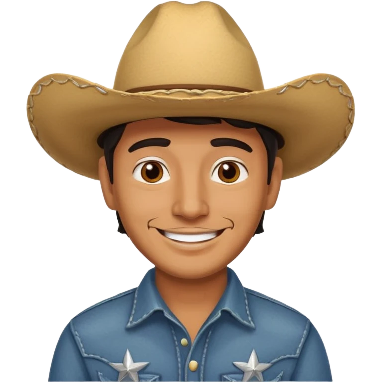 Smiling Mexican man with cow boy hat  emoji