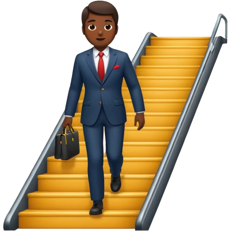 apple style emoji of a man going up stairs emoji
