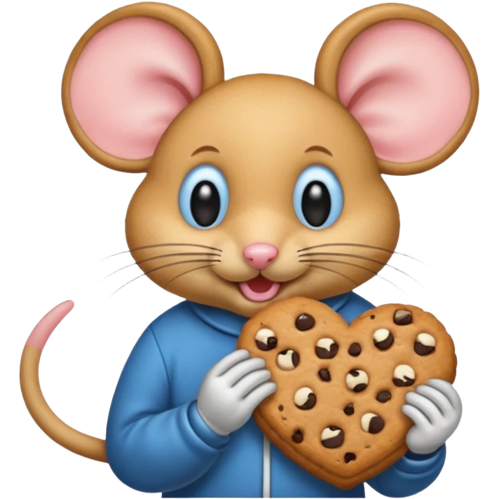 mouse eating cookie emoji