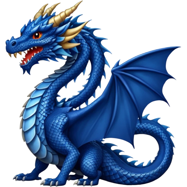 Navy blue dragon emoji
