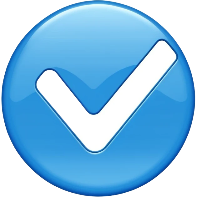 Blue verified tick emoji