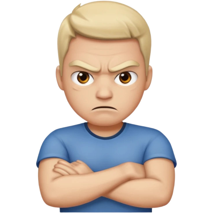 angry face crossing arms emoji