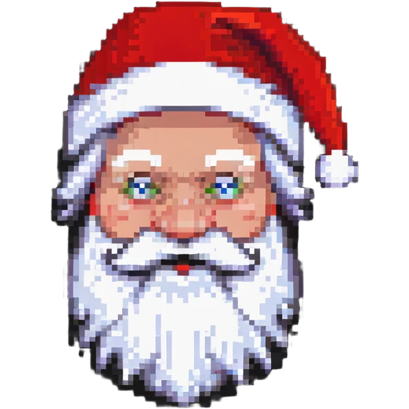Santa Claus head with white beard and red hat emoji
