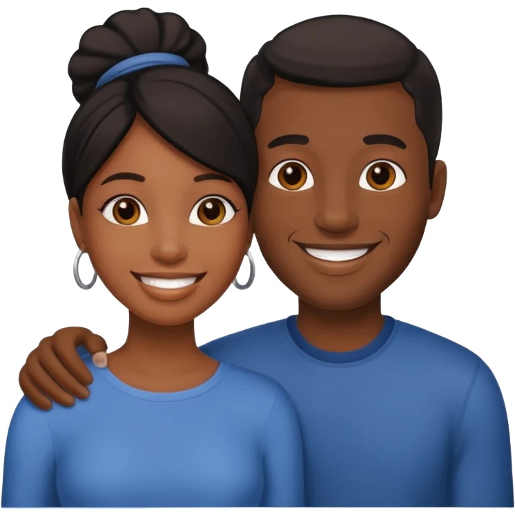 Ebony couple emoji