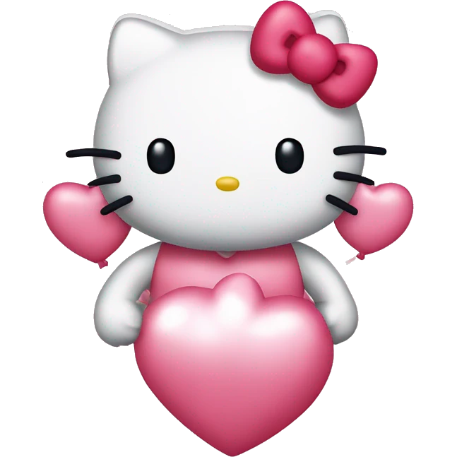 hello kitty avec des cœurs  emoji