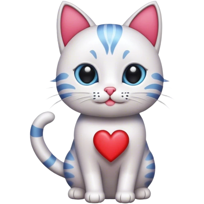Cat with hearts emoji