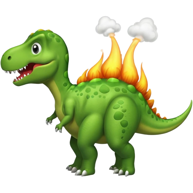 Dino farting from his butt emoji