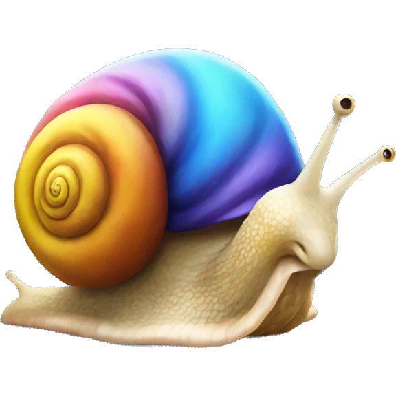 Snail with colour emoji