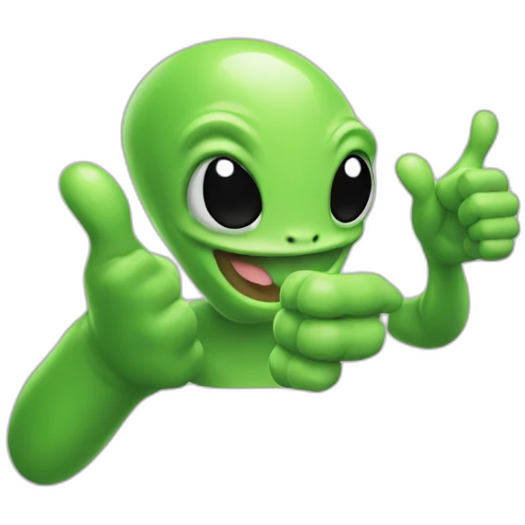 Alien Thumbs-up emoji