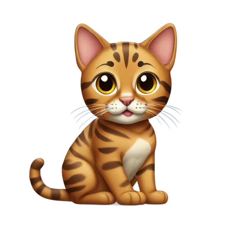 bengal cat sitting  emoji