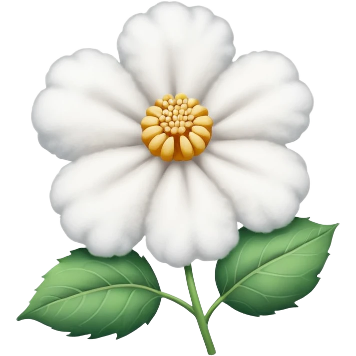 A flower of cotton emoji