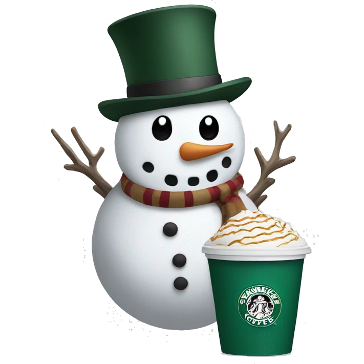 A Starbucks Snowman  emoji