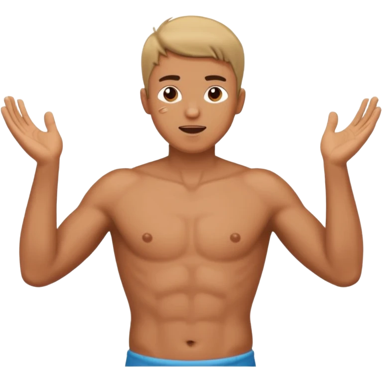 un hombre golpeándose el pecho con las manos abiertas, como haciendo un ritmo de percusión corporal emoji