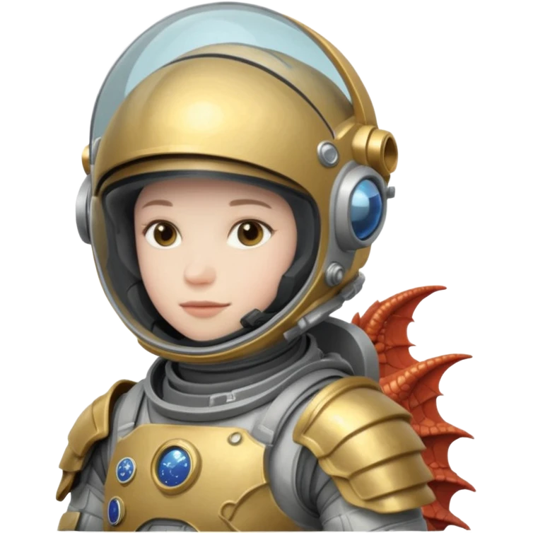 closed helmet astronaut riding dragon emoji