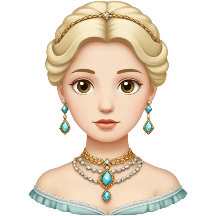 A person from the 1800’s making jewelry  emoji