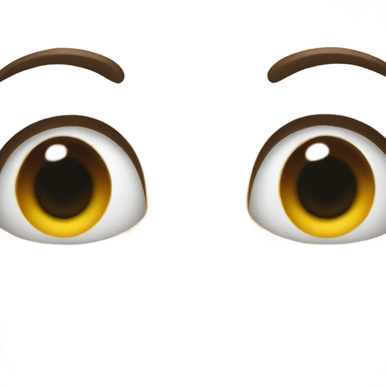 Big eyes with a glue stick on the lids emoji