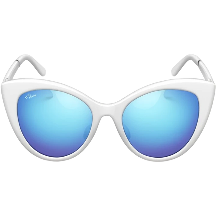 white luxury cateye sunglasses emoji