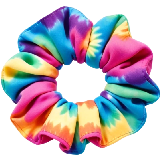 1990’s tie dye scrunchie emoji