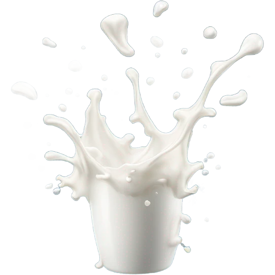 Milk explosion emoji
