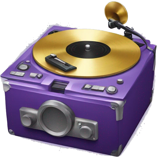 Purple Vinyl player emoji