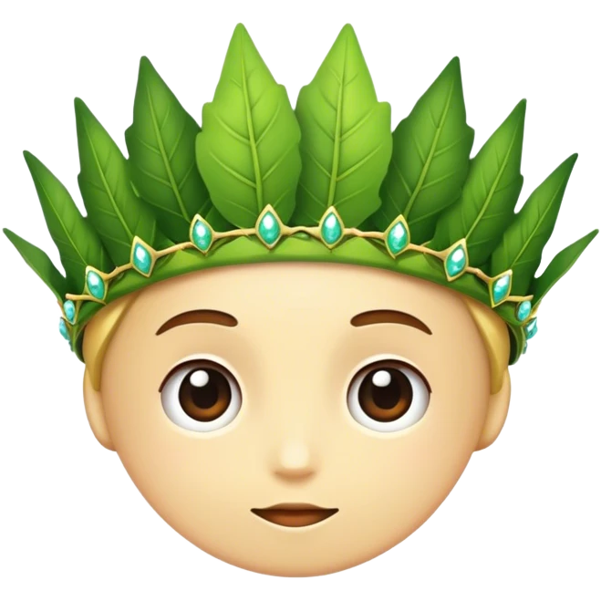 Leaf crown emoji
