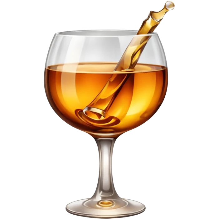 glass of brendy emoji