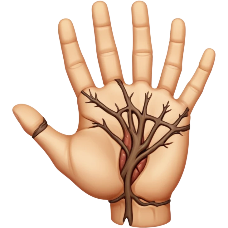 a hand emoji