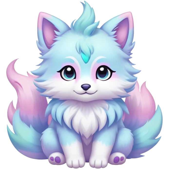 Kawaii bright fantasy ethereal anthro fursona animal emoji