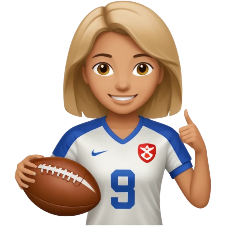 girl tha plays football emoji