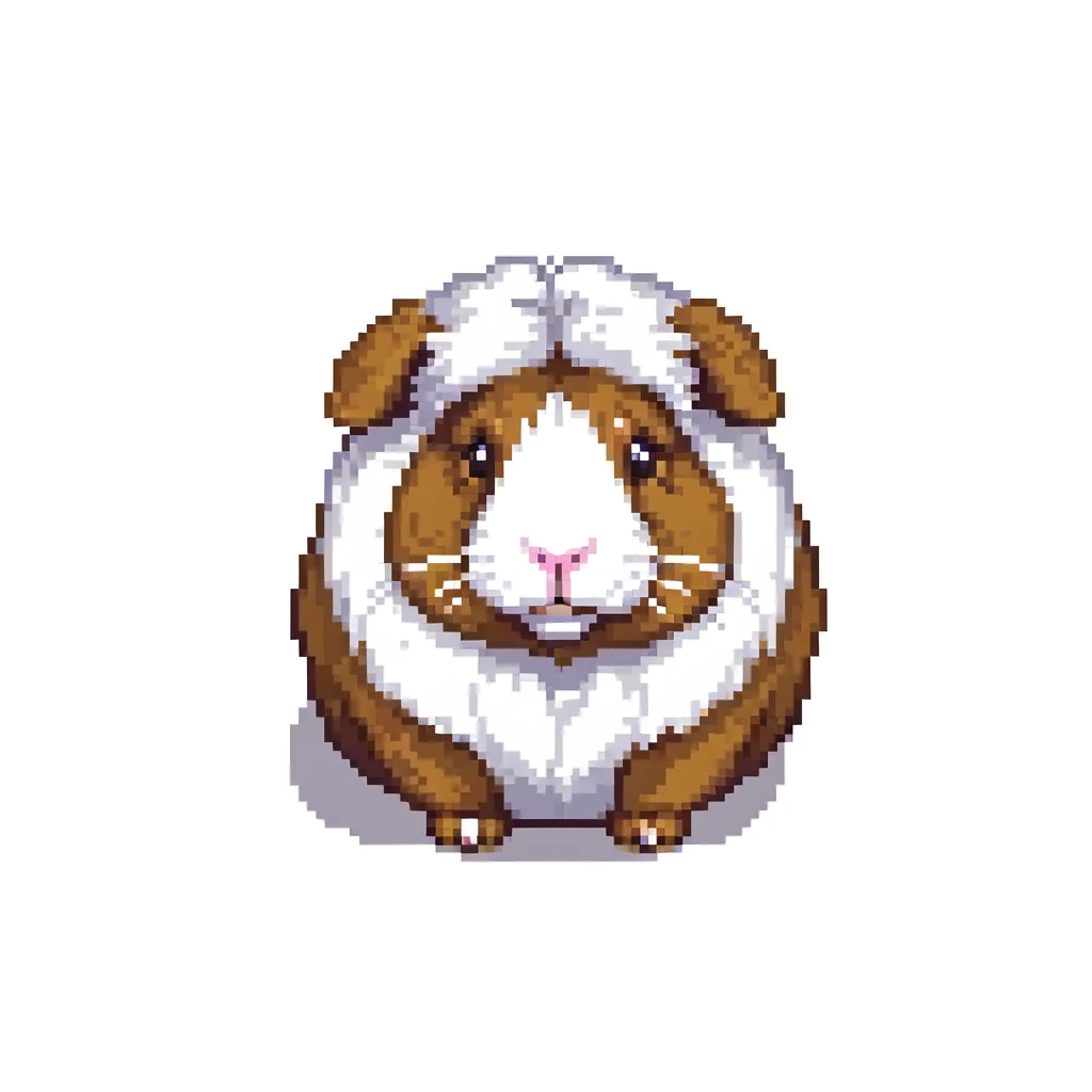 cute guinea pig with fluffy fur emoji