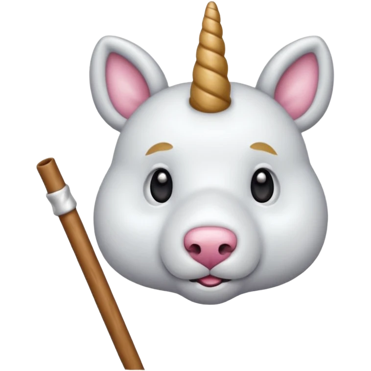 cane con ali da unicorno con le orecchie da orso e con il naso a maiale emoji