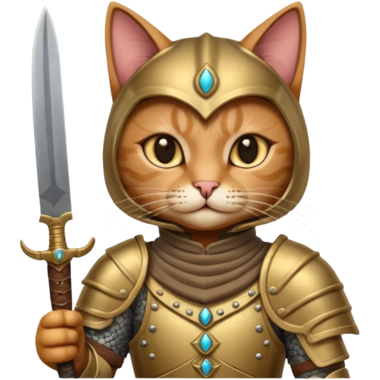 cat arab ancient army with small knife emoji