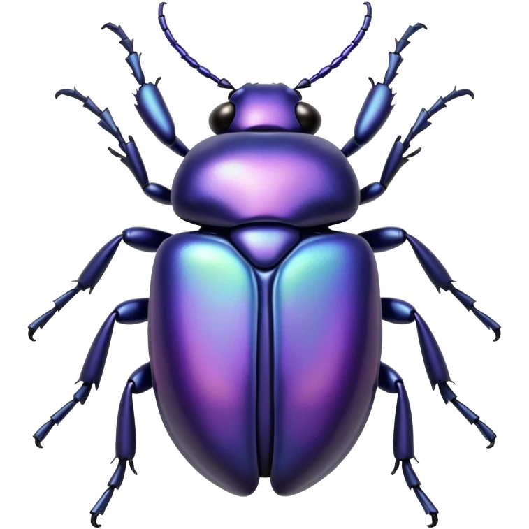 Cute purple beetle bug emoji
