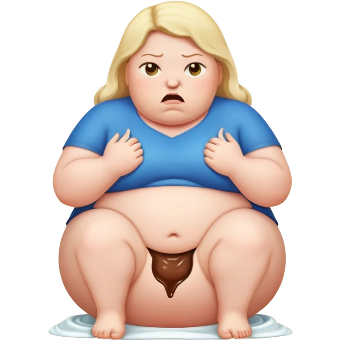 super fat women trying to poop diahera emoji