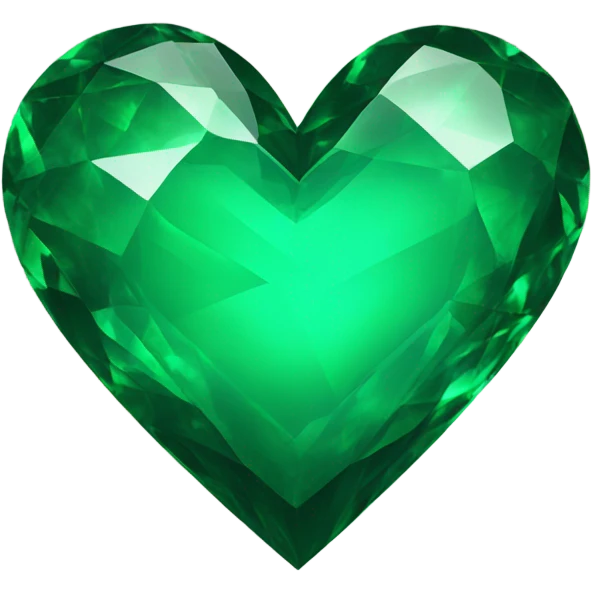 Emerald green heart emoji