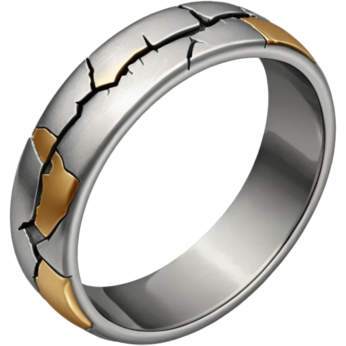 Broken wedding ring  into two parts  emoji