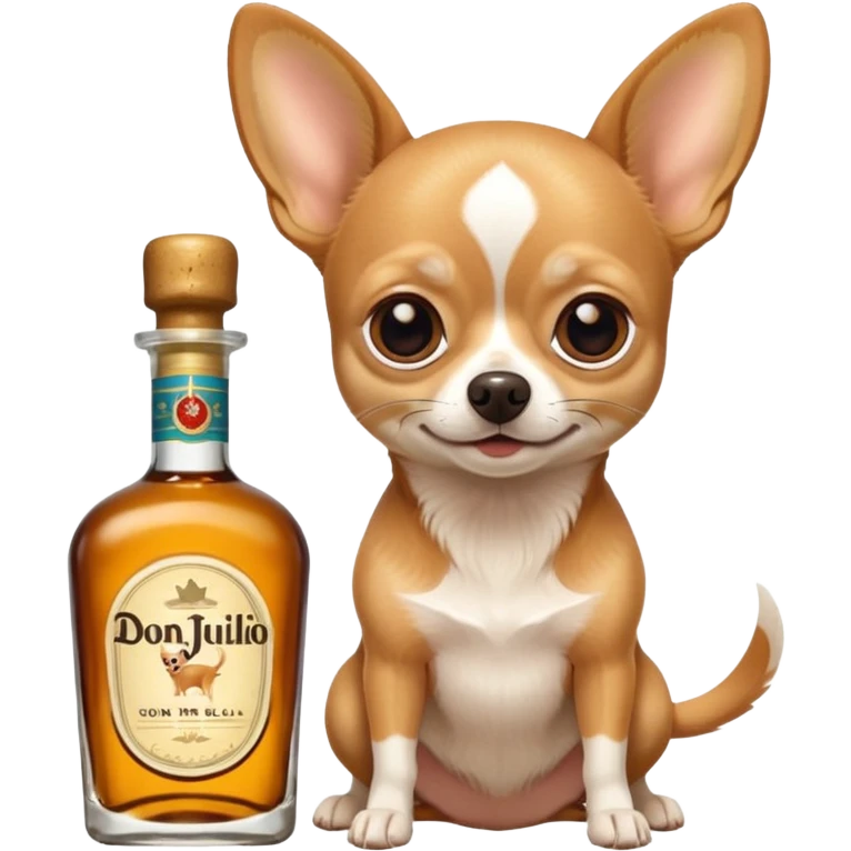 chihuahua with bottle of don julio emoji