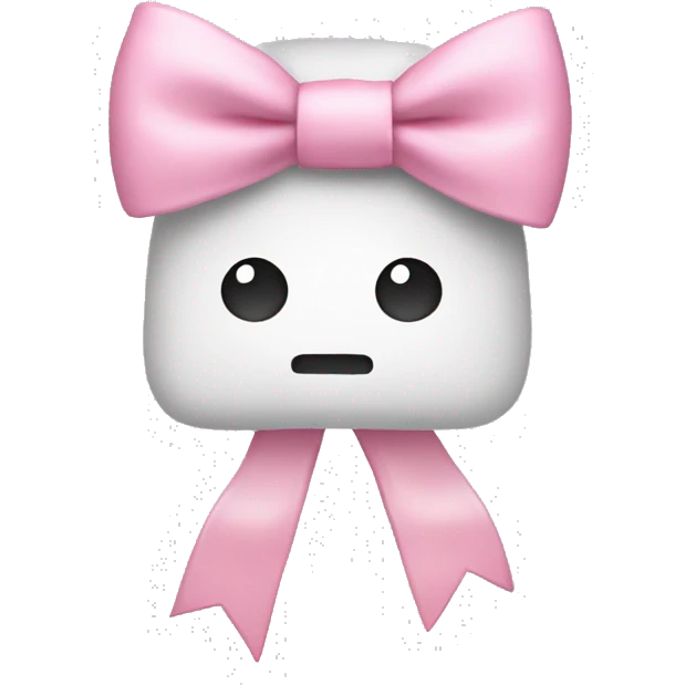 Cute asthmatic white pink bow emoji
