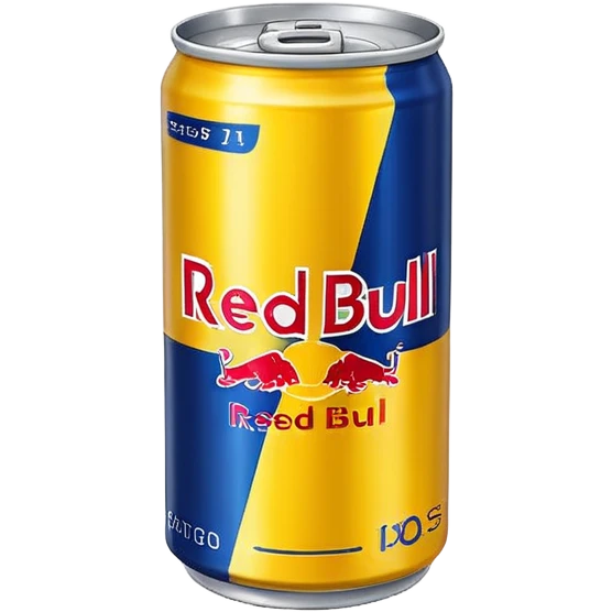 Flat icon Red Bull yellow emoji