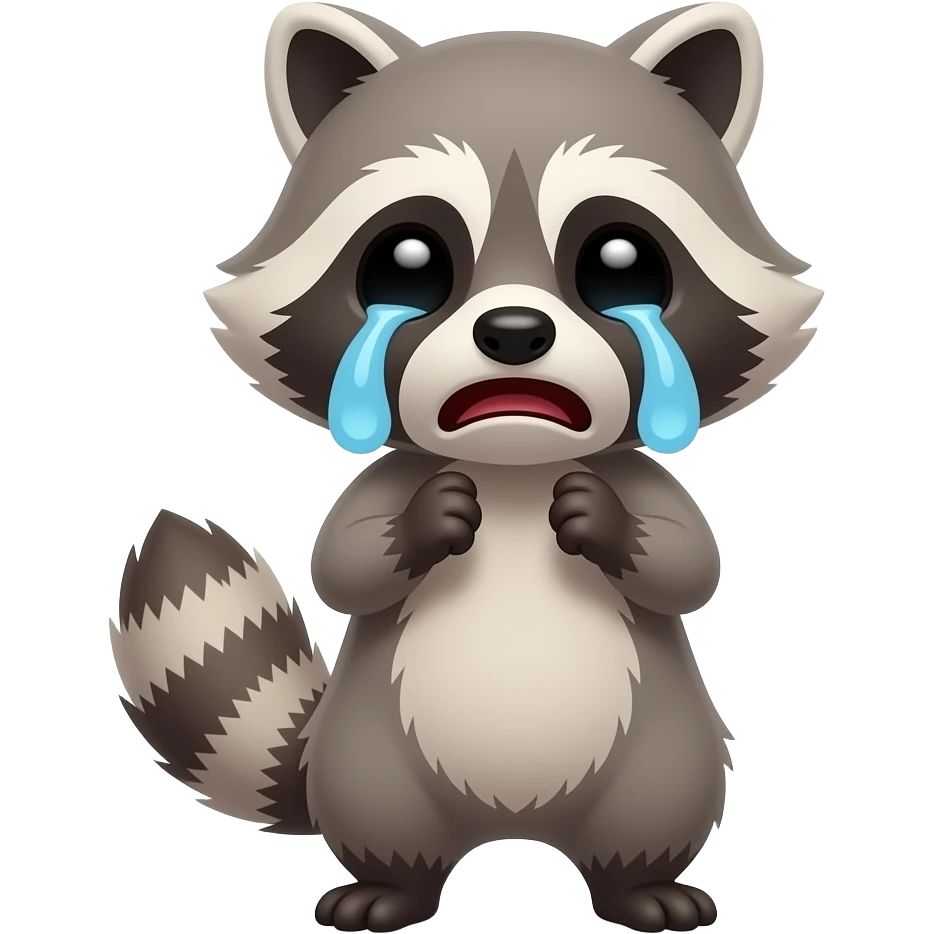 racoon that kim k crying emoji