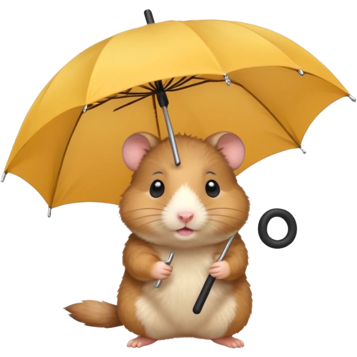 hamster holding an umbrella emoji