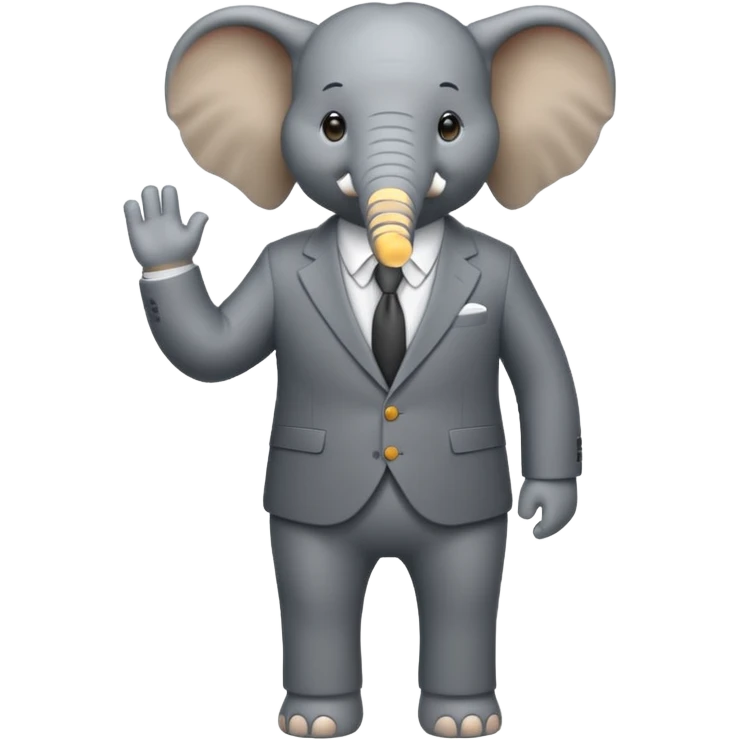 The elephand went in a suit
 emoji