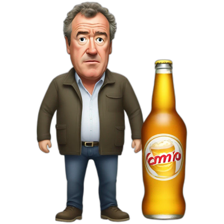 drunk jeremy clarkson with a huge beer belly emoji