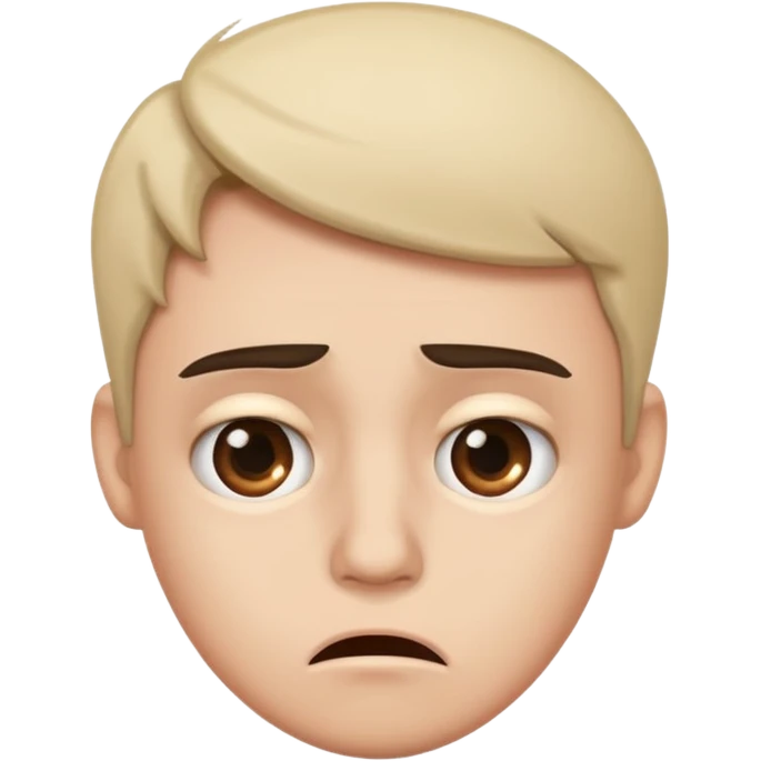 I need you to make an emoji of the gen z stare (young person like 20 yro’, like confusion, disgusted and kinda bored  emoji