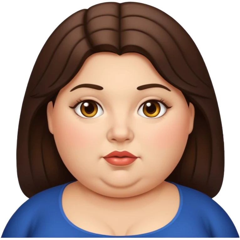 very fat handsome rich brunette woman emoji