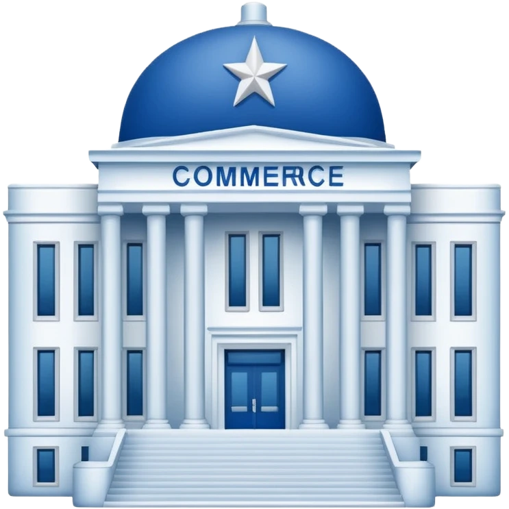 News graphic of department of commerce emoji