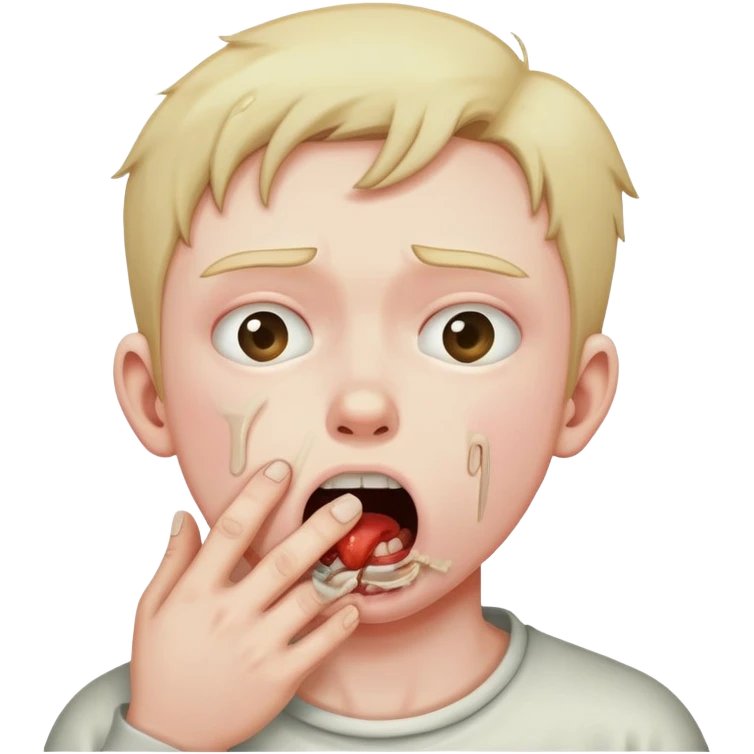 A person choking themselves out emoji